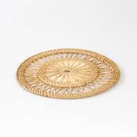 Set de table rond traditionnel en bambou et rotin, durable et léger, idéal pour les mariages et les repas des bébés et des enfants, fabriqué au Vietnam