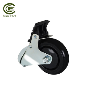 Rueda Giratoria de Polipropileno y Acero de 3 Pulgadas con Perno Central Hueco y Freno, Rodamiento Suave, Resistencia Media, para Carretilla - Product Image 5
