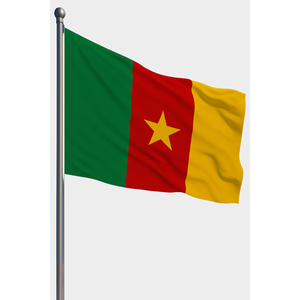 Bandera de Camerún para Exteriores, 3x5 pies, Estilo Bandera, con Impresión Digital, Material de Nailon y Poliéster, Asta de Aluminio - Product Image 1