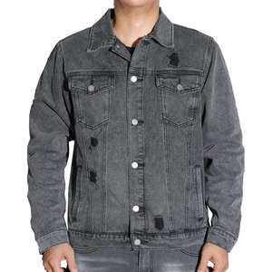 Manteau en jean automne hiver grande taille à la mode mode en gros hommes vestes vêtements d'extérieur décontractés élégant sur mesure de haute qualité - Product Image 1