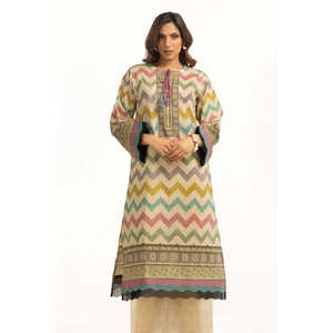 Conjunto de Traje Estampado Jacquard Beige para Mujer - Camisa y Pantalón - Product Image 5