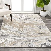 Ensemble de tapis moelleux en laine à effet marbré multicolore pour décoration de dortoir, chambre à coucher et salon