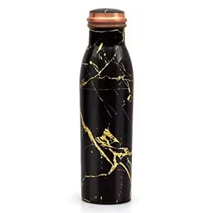 Beautiful Black Marble Finished Copper Water <b>Bottle</b> High Quality Durable Leakproof And Perfect For Gifting - Product Image 1