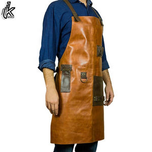 Delantal de cuero PU personalizado para hombre, venta al por mayor, barato - Product Image 5