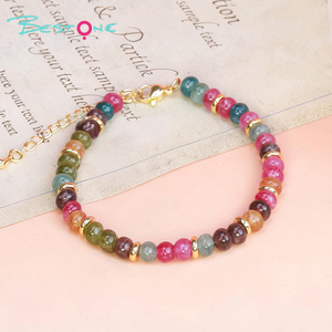 Braccialetto BESTONE regolabile con perline in pietra naturale, stile boho alla moda, regalo <span class=keywords><strong>per</strong></span> coppie e amici. - Product Image 1