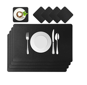 Napperons en cuir très vendus napperon en cuir tendance résistant à la chaleur décor de table à manger personnalisé - Product Image 4