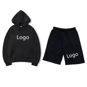 Ensemble de survêtement en coton à capuche pour homme, grande taille, 2 pièces - Product Image 3