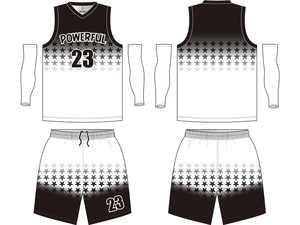 Maillot de basket-ball respirant personnalisé avec impression numérique OEM, ensemble uniforme de basket-ball au design personnalisé, nouveau modèle - Product Image 4