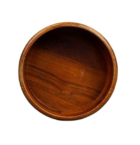 Bol de service en bois naturel poli, bol à pâte rustique, plateau décoratif de style fermier, motif floral artistique, écologique - Product Image 5