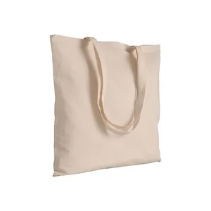 Borsa Promozionale Personalizzata in Cotone Naturale con Manici Lunghi - Product Image 1