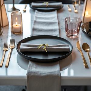 Anneau de serviette en forme de renne en miroir doré modeste, parfait pour la décoration de table de Noël et des fêtes, style festif pour la maison - Product Image 6