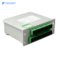 Splitter PLC LGX Standar Tipe Plug-in 1x8 SC APC Insert Cassette Optical Splitter untuk ODF Fiber Optic Distribution Frame