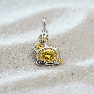 Diamante Cultivado en Laboratorio de 1 Quilate, Color Amarillo Fantasía, Claridad VVS, Certificado GIA IGI, Joyería Fina de Conejo, Oro de 925, Plata, Colgantes y Dijes Solitarios, Regalo - Product Image 3