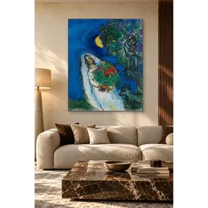 Impression sur toile Fida Chagall : la mariée sous la croissant de lune - Product Image 4