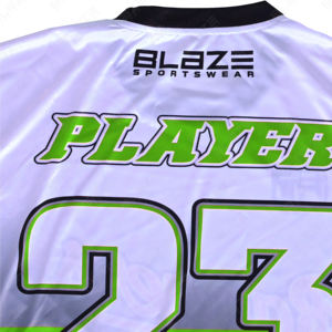 Blaze Fight Wear Custom 100% algodón Softball Jerseys de alto rendimiento para hombres cuello estampado transpirable de secado rápido camisetas para hombres - Product Image 4