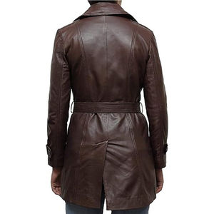 Abrigos de Cuero para Mujer, Diseño Nuevo, Largos, de Lona, Lisos, Teñidos, Transpirables, Rellenos, de Primera Calidad, Precio Económico, Gran Venta - Product Image 5