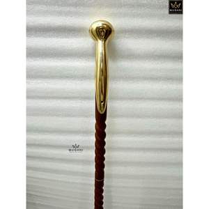 Canne en bois faite à la main de haute résistance avec poignée en métal - Product Image 2