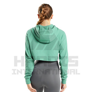 Jersey personalizado de alta calidad, último diseño, moda para mujer, Top corto, sudaderas con capucha, estilo de calle, moda Popular, Top corto para mujer, Sudadera con capucha - Product Image 3