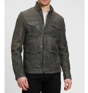 Vestes en cuir pour hommes d'hiver, manteaux en cuir pour hommes, tailles plus grandes - Product Image 1