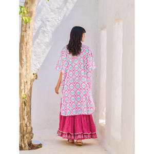 Bohemian Cotton <b>2</b>-<b>Piece</b> Set Cropped Shirt & Skirt for Women Office Wear Autumn - Product Image 3