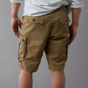 Pantalones cortos deportivos de algodón de gran tamaño de verano para hombre, pantalones cortos deportivos con múltiples bolsillos, cintura elástica, pantalones cortos cargo cómodos - Product Image 3