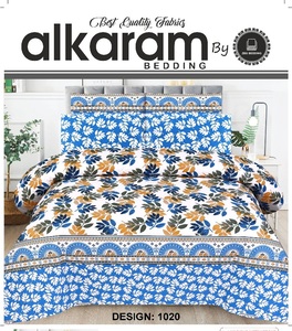 Ensemble de draps en coton pakistanais 100% de haute qualité en gros 200TC motif floral Style simple 3 pièces pour un usage domestique - Product Image 6