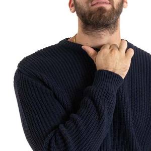 2025 <b>Cable</b>-<b>Knit</b> Men's Premium Quality Classic Neck Winter Style Pullover <b>Sweater</b> 100% Cotton Front Logo - Product Image 3