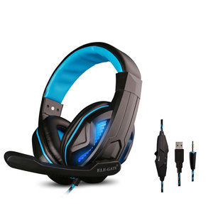 Casque de jeu spécialisé avec éclairage LED RVB et bandeau, compatible avec PS4, Xbox, PC, ordinateur portable - Product Image 1