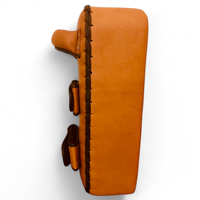 Geoffrey THAI PAD Professionnel, Cible de frappe lourde pour entraînement de fitness en salle, 100% Cuir de vache, Écologique, Portable, Durable, Style Rétro