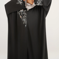 Robe Abaya Modeste Musulmane Arabe en Organza 2024, Kaftan de Dubaï Grande Taille, OEM/ODM, Islamique, Écologique, Vintage, Infroissable
