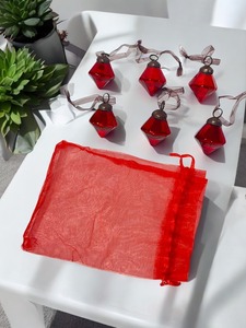 Boule de Noël en verre VIXM-50315 moderne 1 Inc/ornement/suspendu disponible en rouge vin émeraude or argent clair - Product Image 2