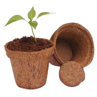 Pots en fibre de coco naturelle pour le jardinage - Pots de fleurs biodégradables style campagnard Marque KOPEAT