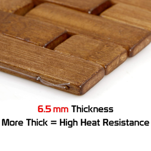 Casserole porte-pot carré bambou boisson caboteur maison cuisine bureau table à manger tasses à thé tasses à café canettes de bière bar verres à eau - Product Image 2