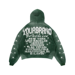 Conjunto Deportivo Informal para Hombre, 100% Algodón, Lavado Ácido, Estampado Sólido, Sudadera con Capucha de Manga Larga, Pantalón de Chándal de Corte Regular - Product Image 3