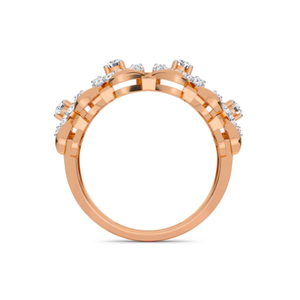 แหวนเพชรสองแถวที่เพาะเลี้ยงในห้องปฏิบัติการที่สวยงามสำหรับผู้หญิง เครื่องประดับที่หรูหราและยั่งยืน เหมาะสำหรับการสวมใส่ในชีวิตประจำวันและงานพิเศษ - Product Image 2