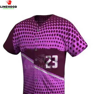 Conjunto de uniforme de béisbol de poliéster 100% personalizado de alta calidad transpirable con logotipo personalizado - Product Image 3