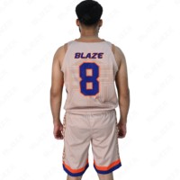 طقم قميص وشورت كرة سلة للبالغين من الجنسين من Blaze Fight Wear عالي الجودة 100% بوليستر، مريح ومضاد للبكتيريا وسريع الجفاف