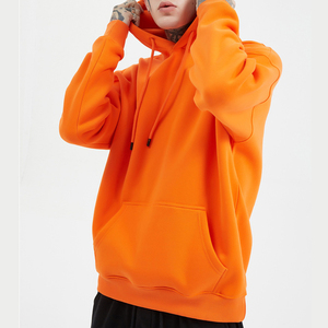 Custom Logo Winter Solid Over Size Blank Fleece <b>Hoodies</b> No <b>String</b> Embroidery 500gsm Heavy Weight Street Wear Plain Men's <b>Hoodies</b> - Product Image 4