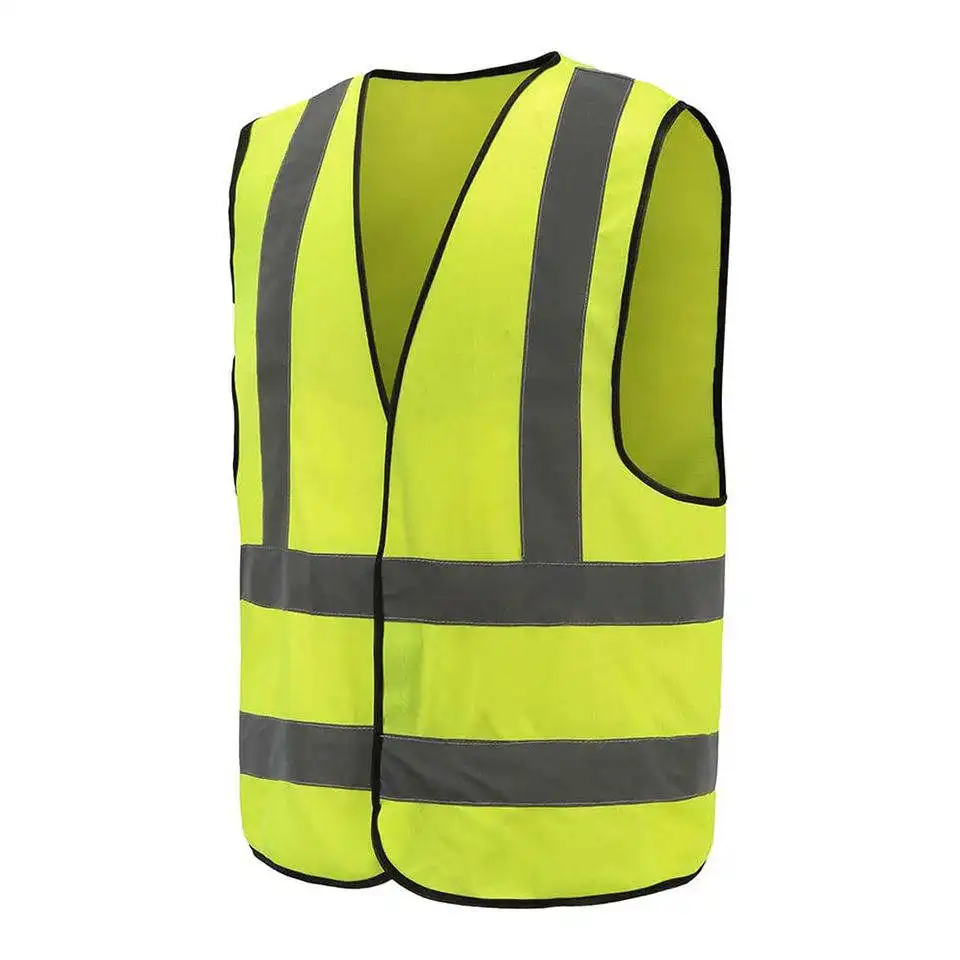 Vêtements de travail personnalisés haute visibilité gilet de travail réfléchissant de sécurité de la circulation de couleur jaune/néon avec logo