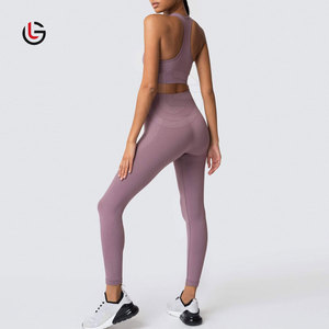 Conjunto de yoga personalizado de alta calidad para mujer, Etiqueta Privada, patrón sólido, precio bajo - Product Image 6