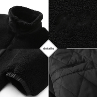 Sweat-shirt personnalisé pour homme, col montant, 100 % coton, coupe-vent, écologique, surdimensionné, en polaire Sherpa, avec fermeture éclair et poches, idéal pour l'hiver