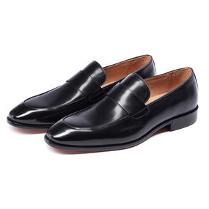 Bottes Chelsea en cuir pour hommes, bottines à enfiler, chaussures classiques décontractées et habillées, confortables, en cuir véritable - Product Image 3