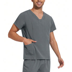 Elegante camiseta personalizada para hombre con opciones de bordado de impresión de logotipo cómodo uniforme médico profesional para el cuidado de la salud - Product Image 1