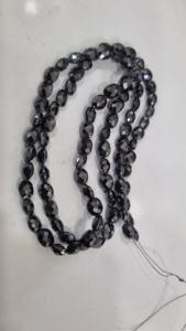 Perles à facettes en diamant fantaisie Moissanite noire - Product Image 2