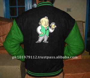 Varsity Baseball College Letterman Personnalisable Véritable Veste En Cuir De Vache Mouton Capuche Plus La Taille Hiver École Respirant - Product Image 5