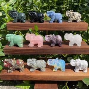 Bonne conception Lapis Lazuli 3-5 pouces Elefent sculpture pierre précieuse sculpture à la main pour la fabrication de bijoux à la mode et cadeau de nouvel an - Product Image 2