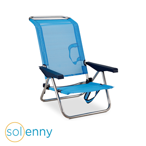 Chaise de plage à 4 Positions avec poignées de transport chaise basse | Chaises de plage | Mobilier Design d'extérieur prêt à être expédié d'espagne - Product Image 1