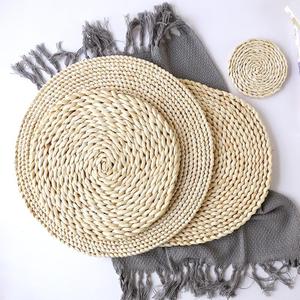 Handmade 100% Seagrass Bamboo Cornhusk Rectangular Doormat Light Woven Classic <b>Place</b> <b>Mats</b> for Kitchen Use Wholesale Vietnam - Product Image 5