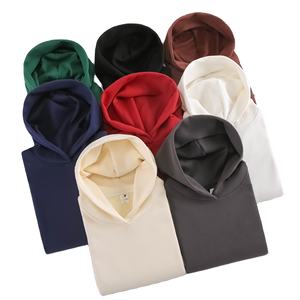 เสื้อฮู้ดสวมหัวผ้าฝ้าย100% สำหรับผู้ชายเสื้อฮู้ดแบบกำหนดสีและขนาดเองปกเสื้อมีฮู้ดลายสีทึบสำหรับฤดูหนาว - Product Image 1