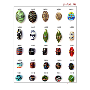 Beau nouveau design unique fait à la main au chalumeau perles de verre décoratives fantaisie pour la fabrication de bijoux disponibles au prix de gros - Product Image 2